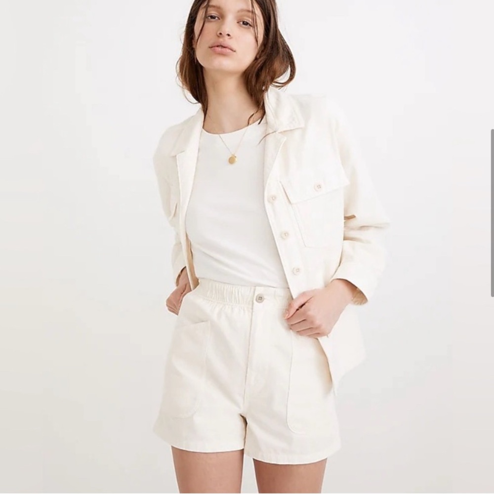 Madewell “Drakefield” Chore Shirt Jacket in Ecru M - Picture 9 of 9
